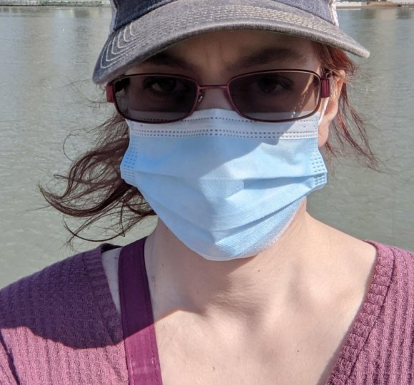 Me wearing a surgical mask