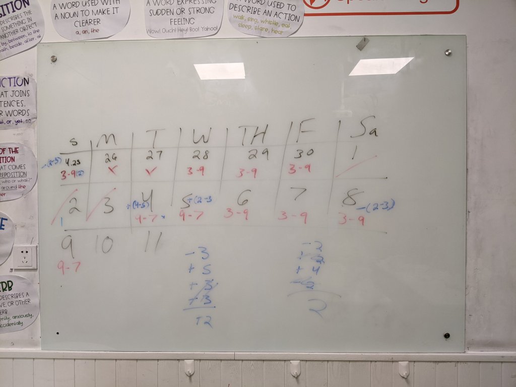 We translated their confusing schedule onto a calendar so we could understand it 