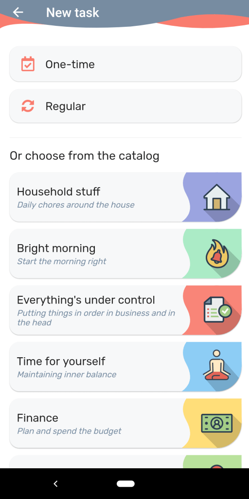 Tusk's task suggestion list