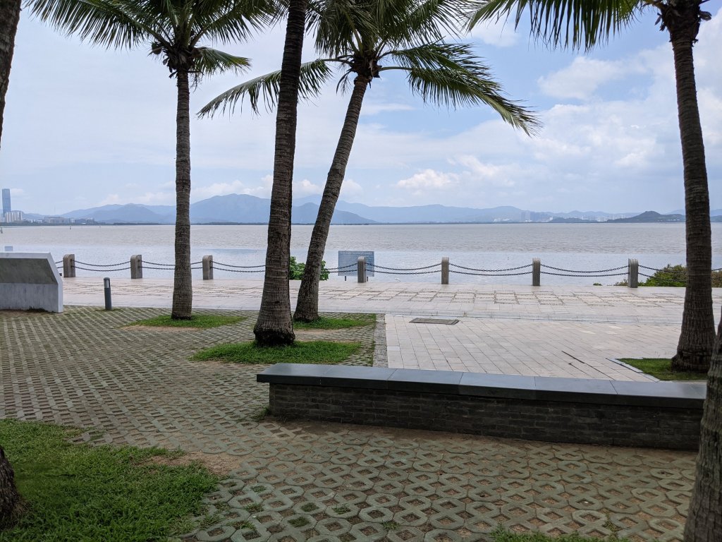 Shenzhen on the left, Hong Kong on the right