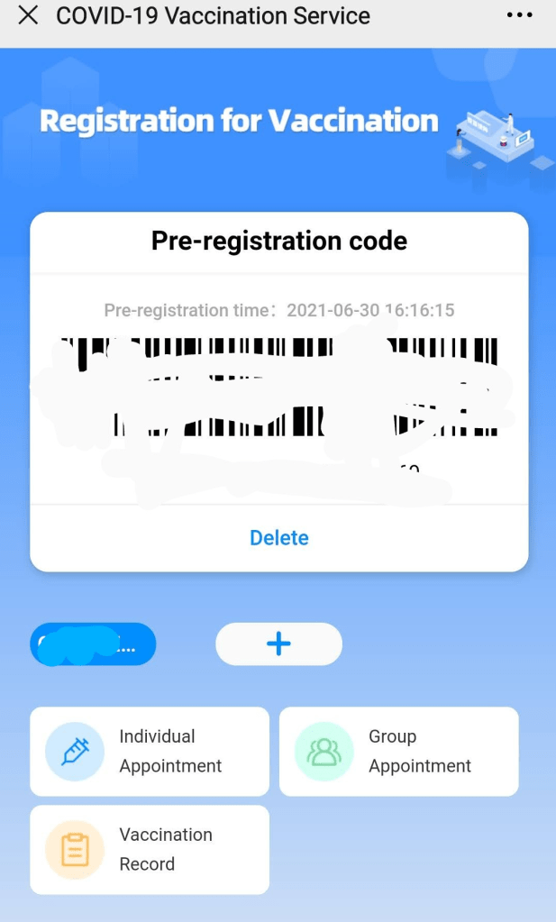Pre-registration code