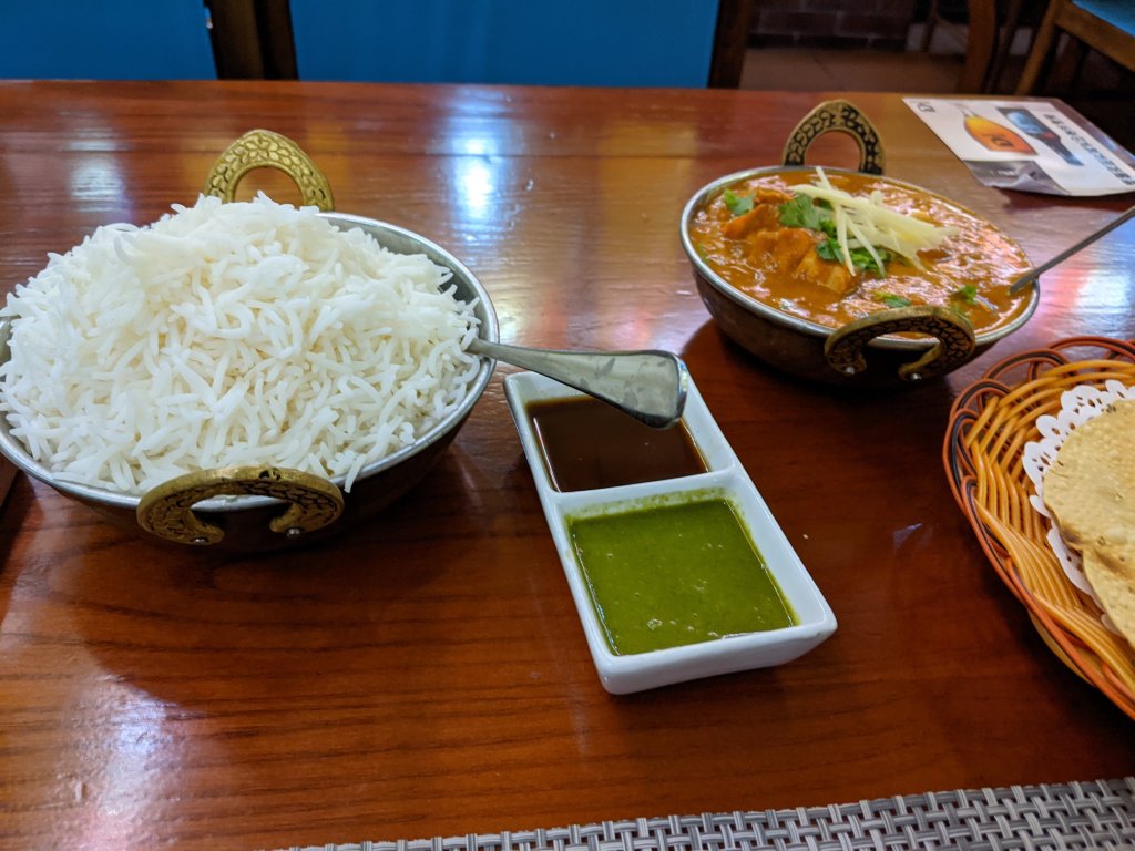 My yummy Chicken Tikka Masala and rice